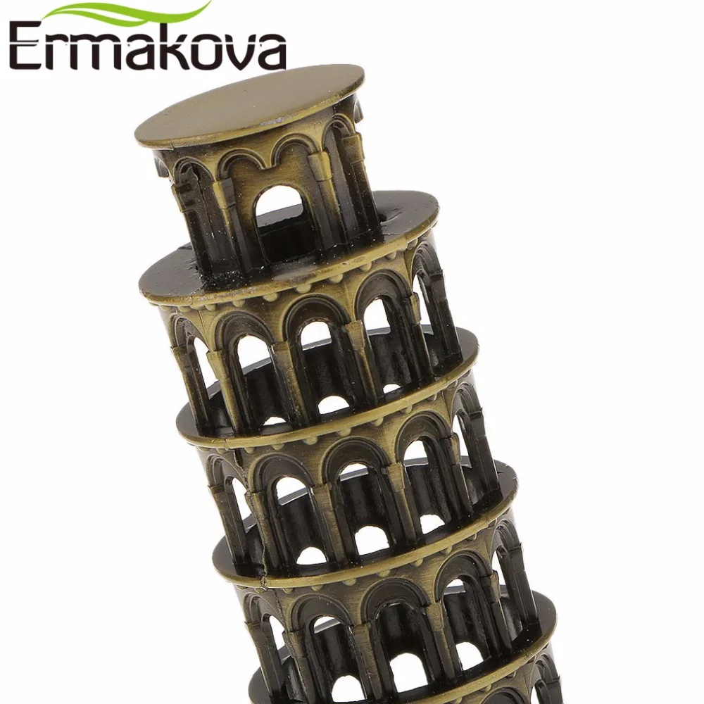 ERMAKOVA 16 см (6 3 дюйма) Ретро металлическая итальянская наклонная Башня модели Пизы
