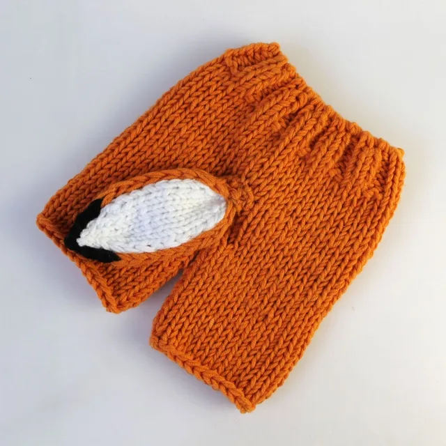 Renard Luntus Accessoires de photo de Costume de tenues en tricot de filles et bebes garcons Chapeau et pantalon pour de 0-6 mois