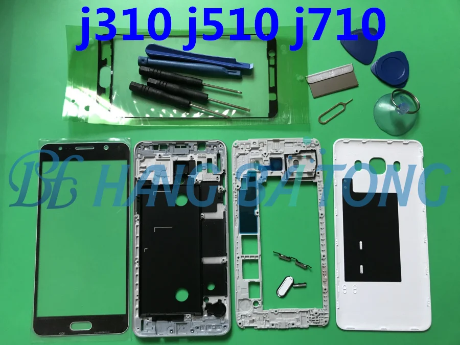 Полный корпус для Samsung J5 J510 J7 J710 2016 Передняя средняя рамка пластина ободок задняя