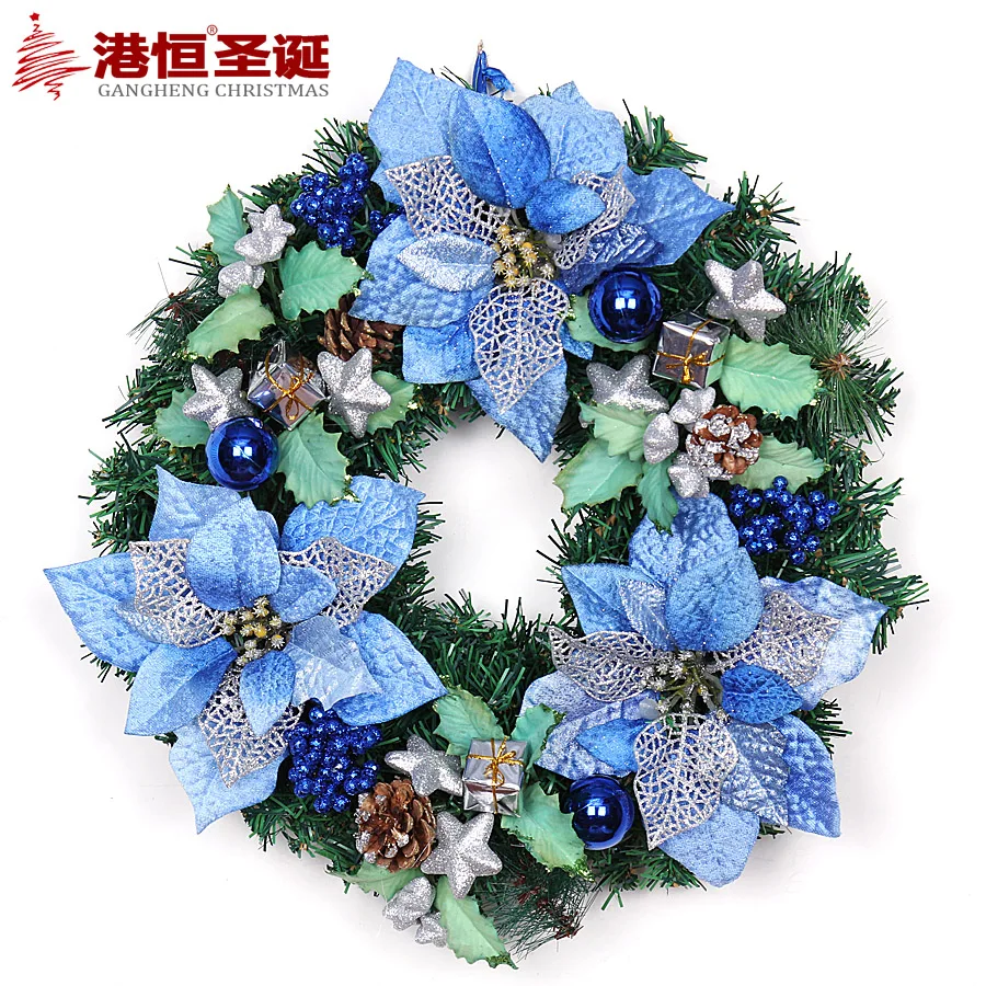 Delicate Christmas Wreath Pendant 15.75"(40cm) Xmas High end Decoration Handmade Wreaths Party ...