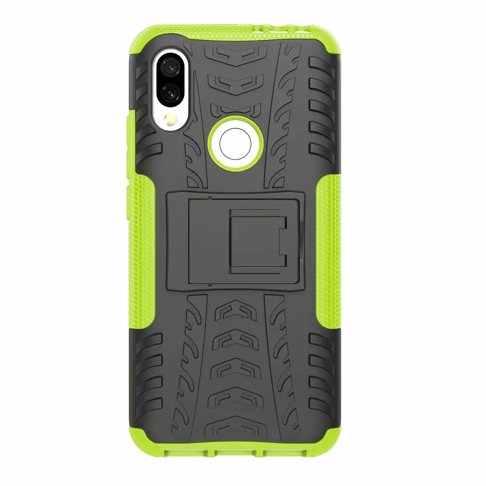 

For Redmi 7 Pro Tire Pattern Hybrid 2 in 1 PC TPU Dazzle Slim Armor Shockproof Built-in Kickstand Cover for Xiaomi Redmi Note 7