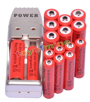

2/4/8/16/24pcs AA 3000mAh + AAA 1800mAh 1.2V Red Color Rechargeable Battery+ 2A 3A Battery USB Charger