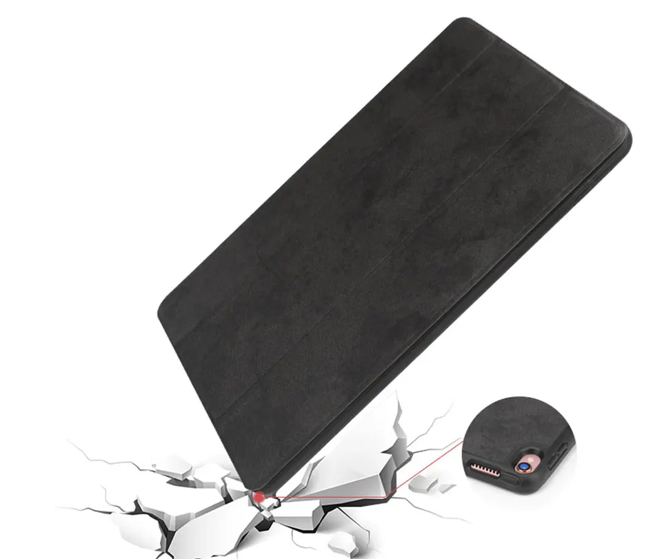 Tablets Case For iPad 5 6 8 9.7 Inch PU Leather Smart Tri-folded Protective Cover Soft Silicone Bag Edge For iPad 9.7 2018 Case-7