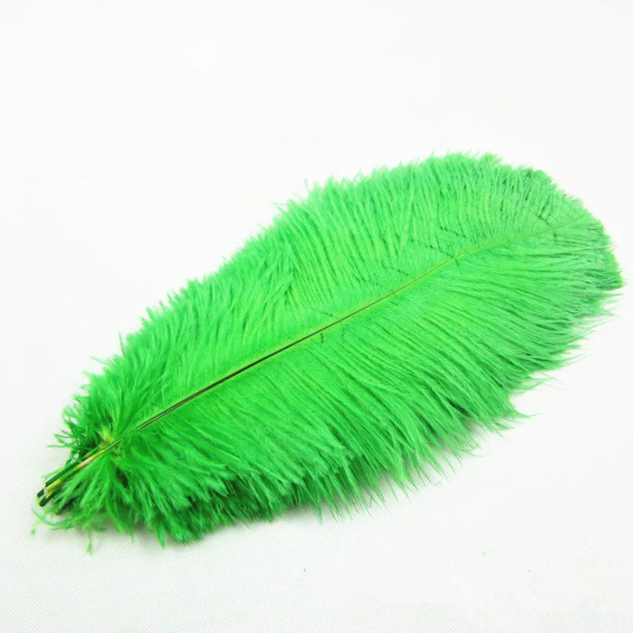 50 PCS beautiful green natural ostrich feathers 30 to 35 cm / 12 to 14
