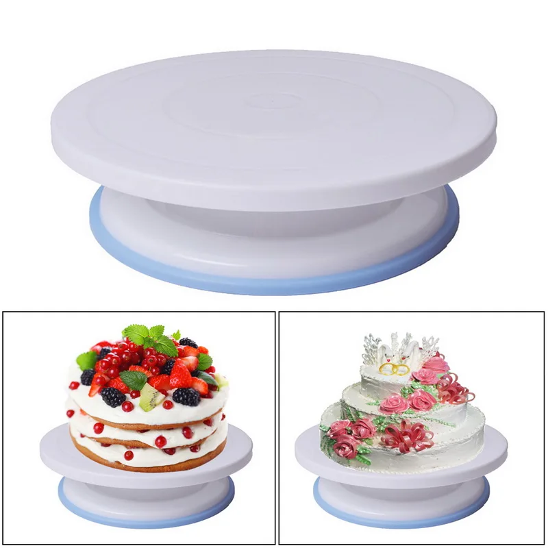 

Rotary Table DIY Pan Baking Tool Plastic Cake Plate Turntable Rotating Anti-skid Round Cake Stand Cake Decorating Tool