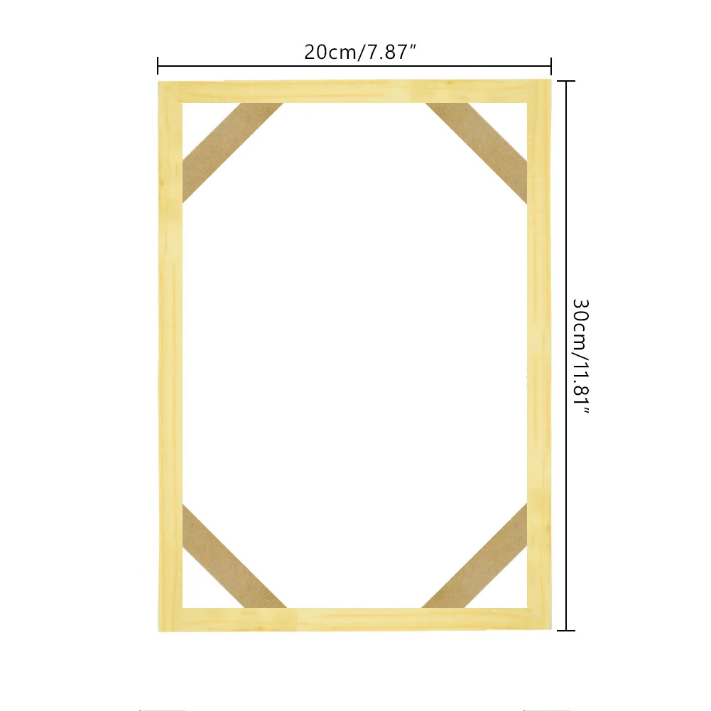 DIY деревянная рамка для холст рисунок, напечатанная картина на стену фото растягивающиеся полосы естественная внутренняя рамка без картины много размеров - Цвет: 20x30cm