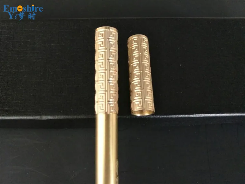 Emoshire Gold cuff stick pen pen handmade brass pen high - end gift metal signature pen original design (9)