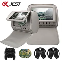 Xst tela de capacitância para carro, tela lcd tft, 2 peças, 9 Polegada 800*480, monitor de encosto de cabeça para carro, suporte para dvd player/fm/usb/sd/alto-falante/fio jogo