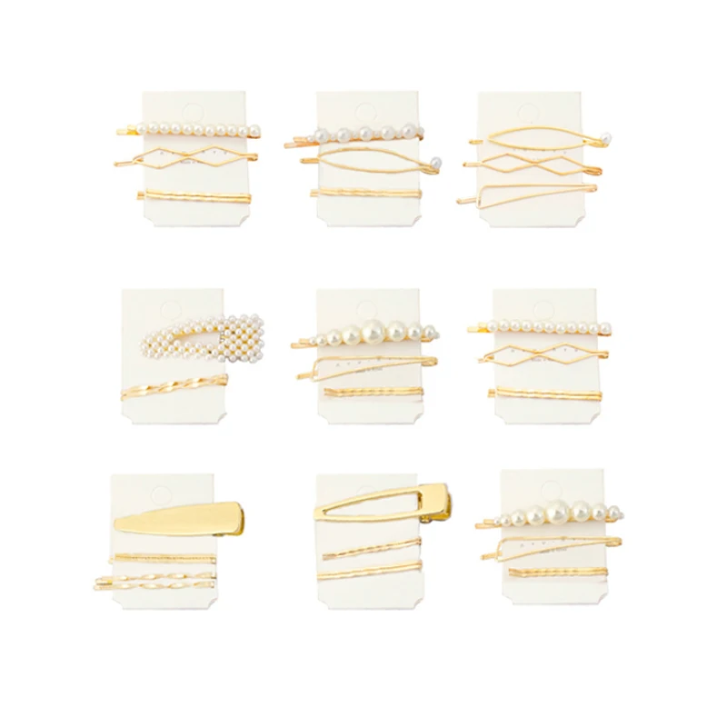 

3Pcs/Set Pearl Metal Hair Clip Hairband Comb Bobby Pin Barrette Hairpin Headdress Accessories Beauty Styling Tools New Arrival