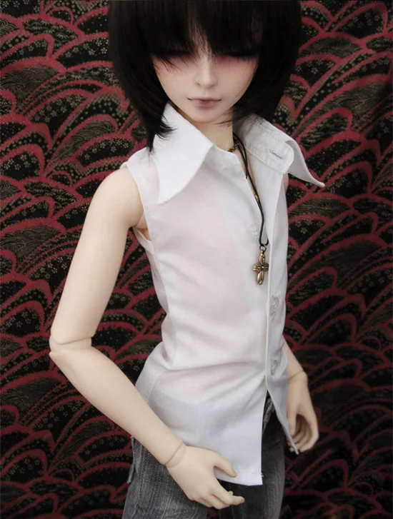 BJD кукла рубашки белые основе рубашка на заказ без рукава для 1/3 1/4 BJD дядя SD17 SSDF кукла рубашка аксессуары для кукол - Цвет: white