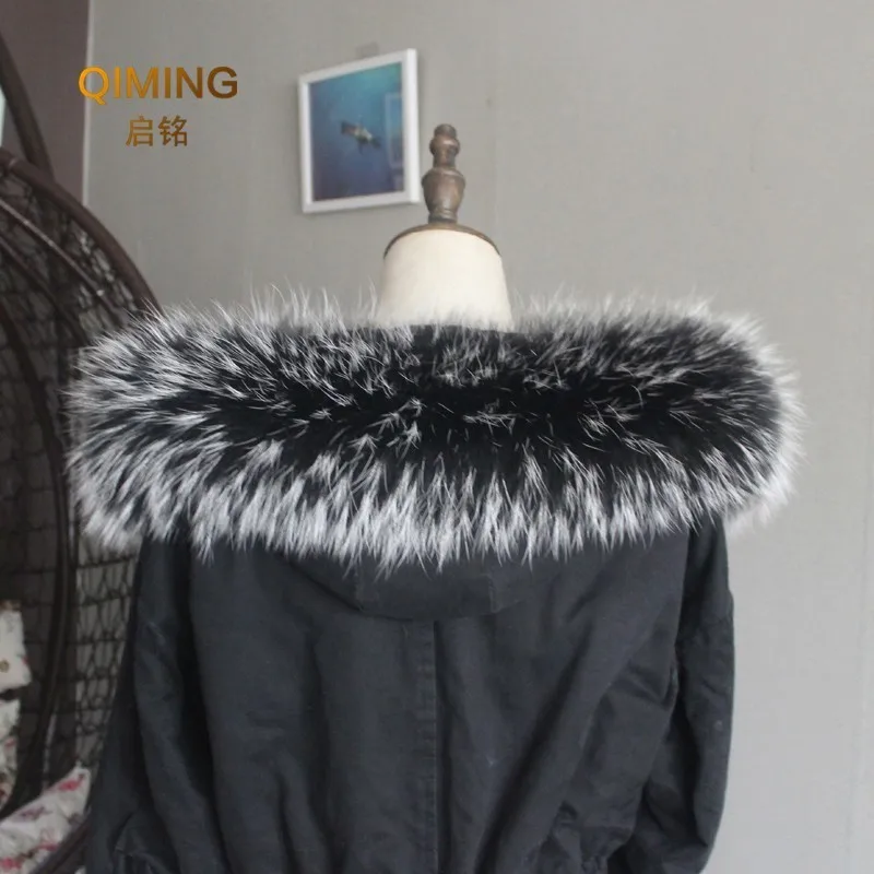 Price 100% Winter Natural Jacket Fur Collar Real Raccoon Fur Women Scarves Coat Female Neck Cap Long Warm Genuine Fur Scarf Big Size