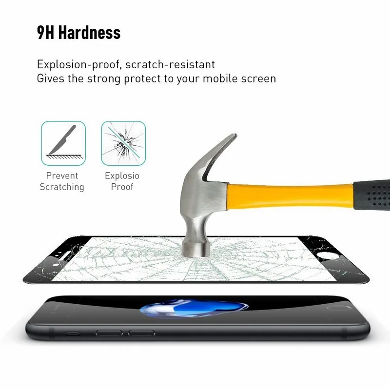 Ascromy For iPhone 7 Screen Protector 4d Curved Full Cover Tempered Glass ScreenProtector Film 3D For iPhone 8 Plus 6 S 6S X 10 (6)