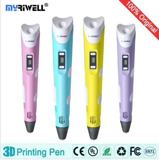 Myriwell 3d ручки для рисования ручка светодиодный дисплей DIY принтер с 3 вида цветов 9