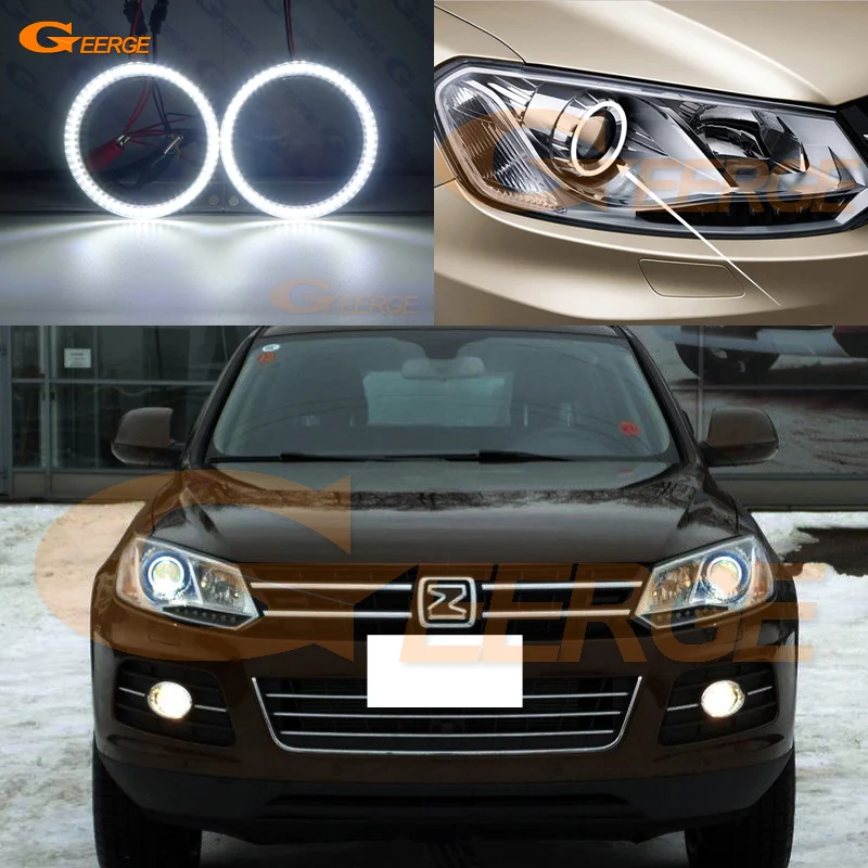 

For Zotye T600 2014 2015 2016 smd led Angel Eyes kit Day Light Excellent Ultra bright illumination DRL