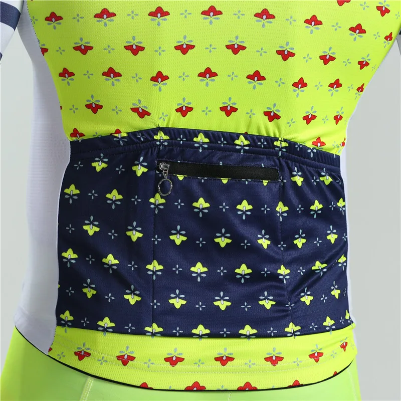 BOESTALK men cycling jersey set summer short sleeve fluorescent color bike maillot professional competition team triathlon suit