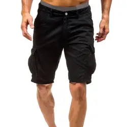 Летние грузовые шорты мужские тактические брюки до колена повседневные шорты pantalones cortos hombre карманы Твердые d90626