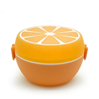 

Cute Lunch Boxs 2 Layers with Spoon Fruit Food Snack Storage Container Kids Bento Microwave Lunchbox Dropshipping