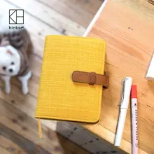 kinbor Classic Cloth A6 Notebook Planner with Calender Daily Efficiency Book Traveler's Notebook Gift