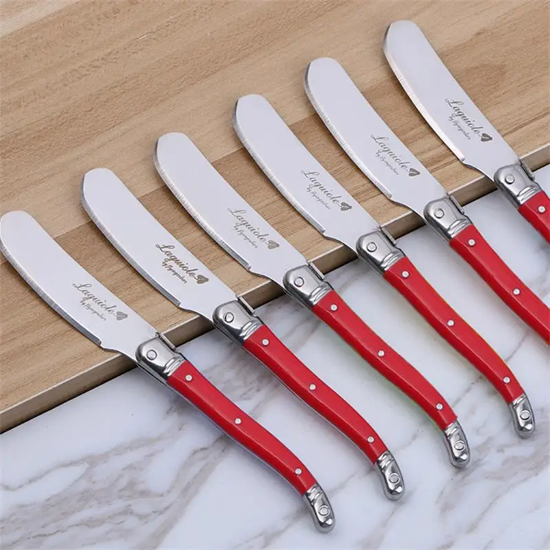 Laguiole Style Stainless Steel Butter Knives Cheese Dessert Jam