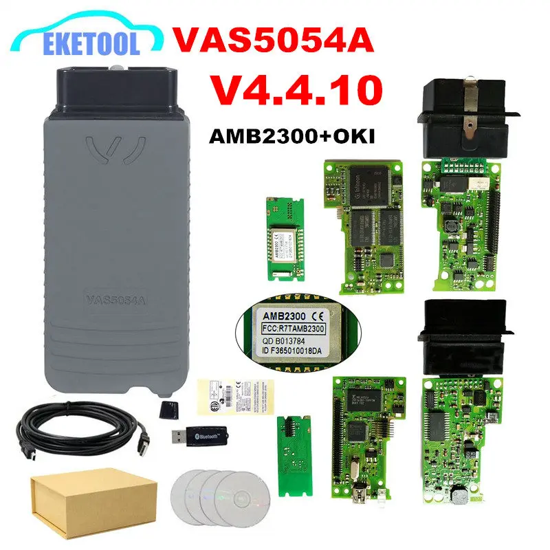 V4.4.10 OKI полный чип VAS5054a Bluetooth профессиональный Code Reader VAS 5054 AMB2300 с зуммером VAS5054 Multi-Язык VAS 5054A