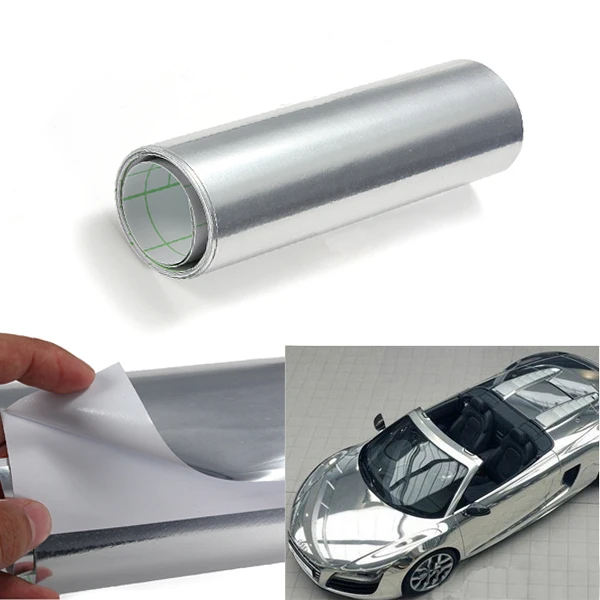 152x15cm car auto mirror chrome silver sheet wrap tint vinyl film tint sheets