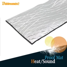 Buildreamen2 " X 40" 20 см X 100 см автомобильный термозвук изолирующий коврик наклейка из алюминиевой фольги затемняющий глушитель Pad анти-шум