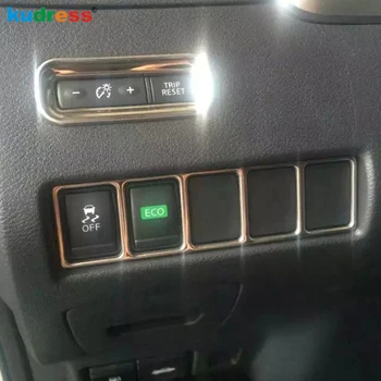 

For Nissan Murano 2015 2016 2017 2018 Steel Interior Headlight Adjust Switch Button Panel Control Cover Trim Decoration