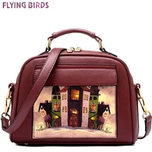 Flying birds frauen tasche frauen leder handtasche marke schultertasche messenger taschen bolsos europäischen und amerikanischen stil geldbörse ls8235fb