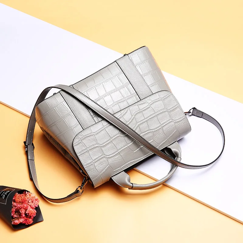 

073018 new hot yesetn women leather handbag female fashion shoulder bag lady tote bag