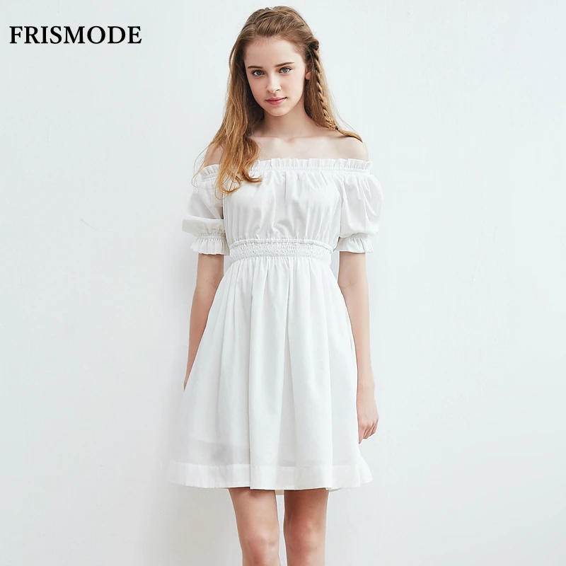 White Puff Sleeve Dress