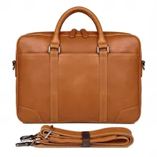 J.M.D Vintage Genuine Leather Men Briefcase Business Bag Large Leather Briefcases Men Laptop Case Shoulder bag 7348B-2