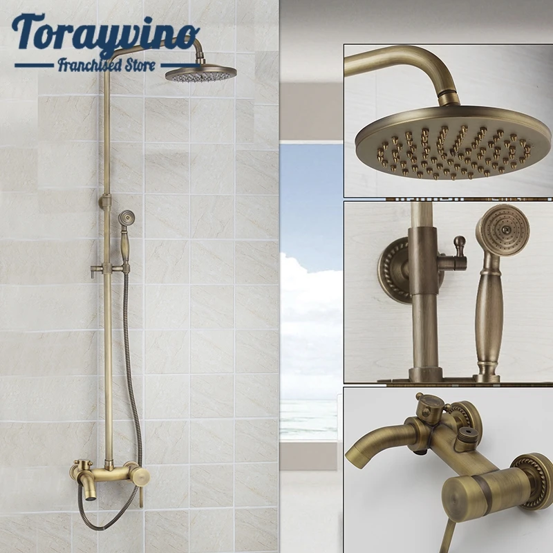 Античная латунная насадка для душа ванной комнаты дождевая хромированный