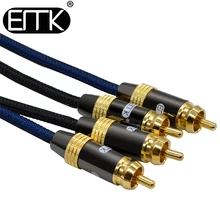 EMK 2RCA to 2 RCA Male to Male coaxial Cable RCA to RCA Audio Cable 2m 3m 5m Hifi for Home Theater DVD TV Amplifier CD Soundbox