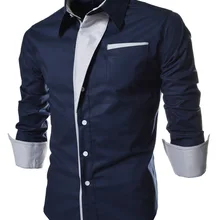 HaiFux бренд модная мужская рубашка с длинными рукавами Топы тонкие повседневные полосатые украшения мужские платья рубашки тонкие мужские рубашки