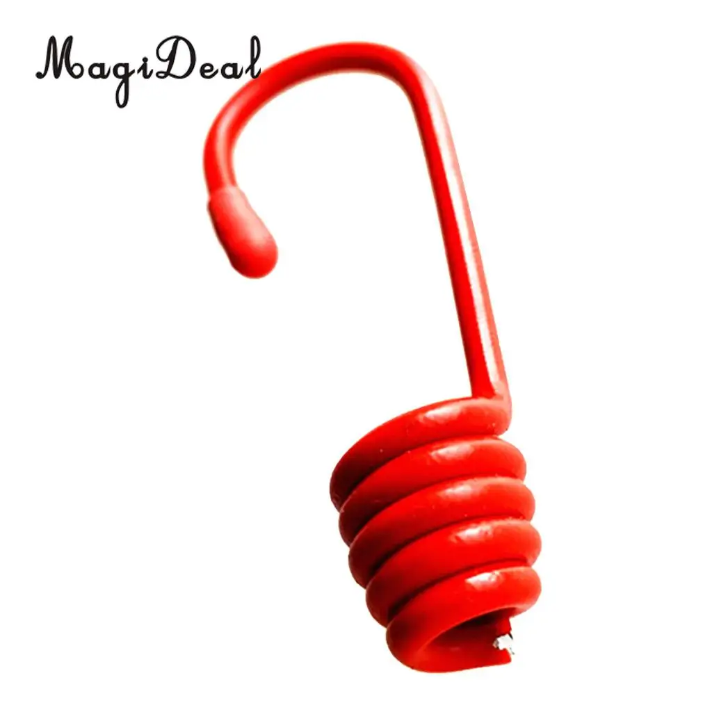 MagiDeal 12Pcs Durable Plastic Coated Iron Wire Hooks for 8mm Elastic Shock Cord Camping Tent Boat Cover Trailer Bungee Rope