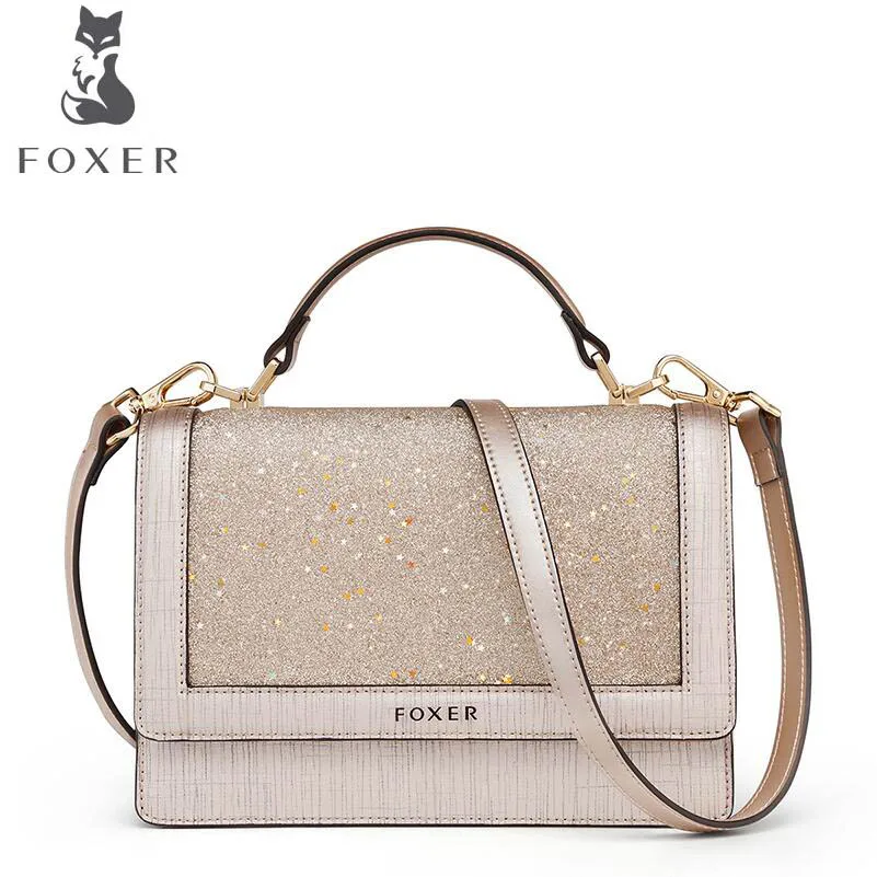 

FOXER Brand bag handbag 2018 new women's bag simple star crossbody bag Wild shoulder bag