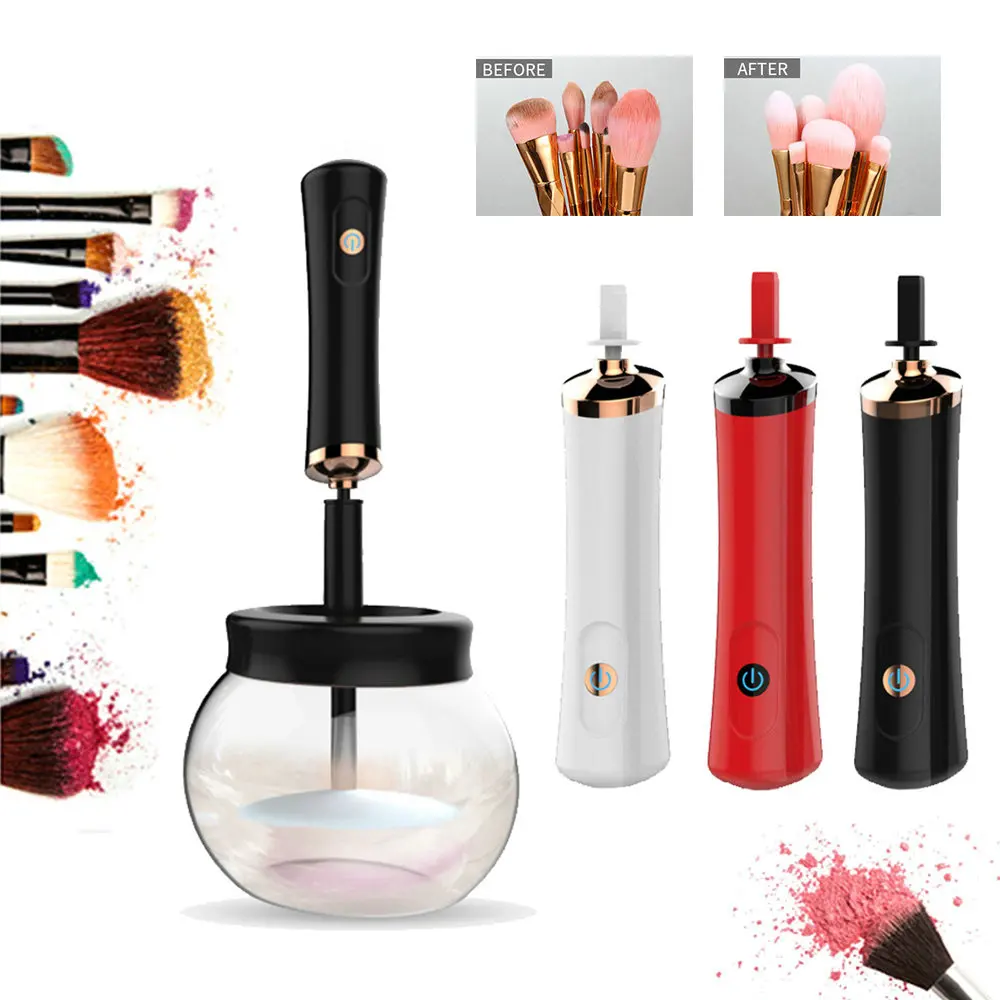 

Professional Electric Makeup Brush Cleaner & Dryer Set Silicone Make Up Brushes Spin Washing Tool Makeup Brushes Cleanser