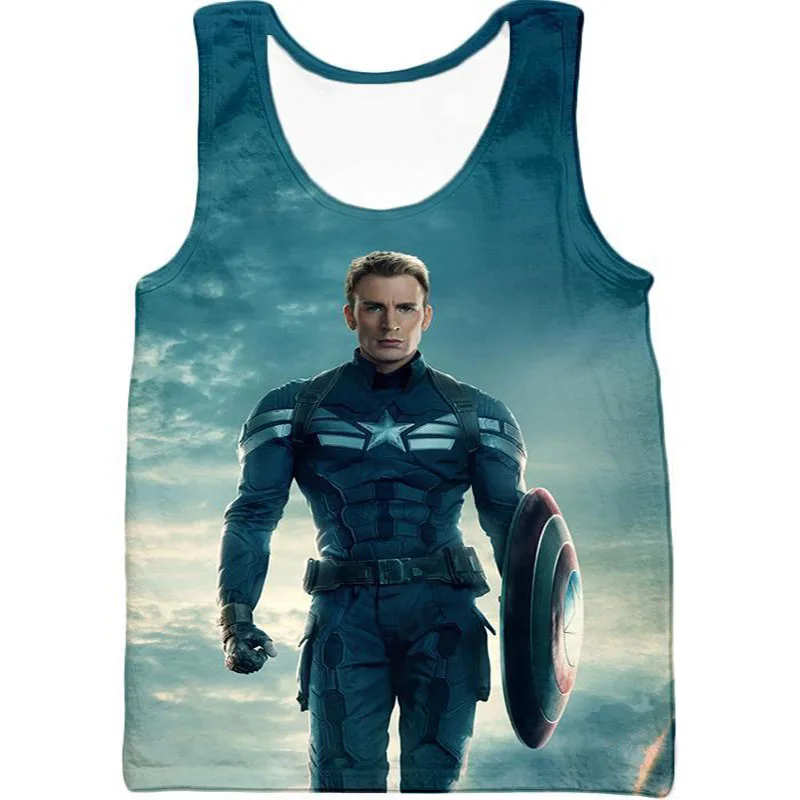 Marvel майка 3d мужские Капитан Америка тренажерный зал нательные блузки без рукавов мужские s фуфайка для бодибилдинга жилеты фитнес топы Спортивная Одежда S-5XL