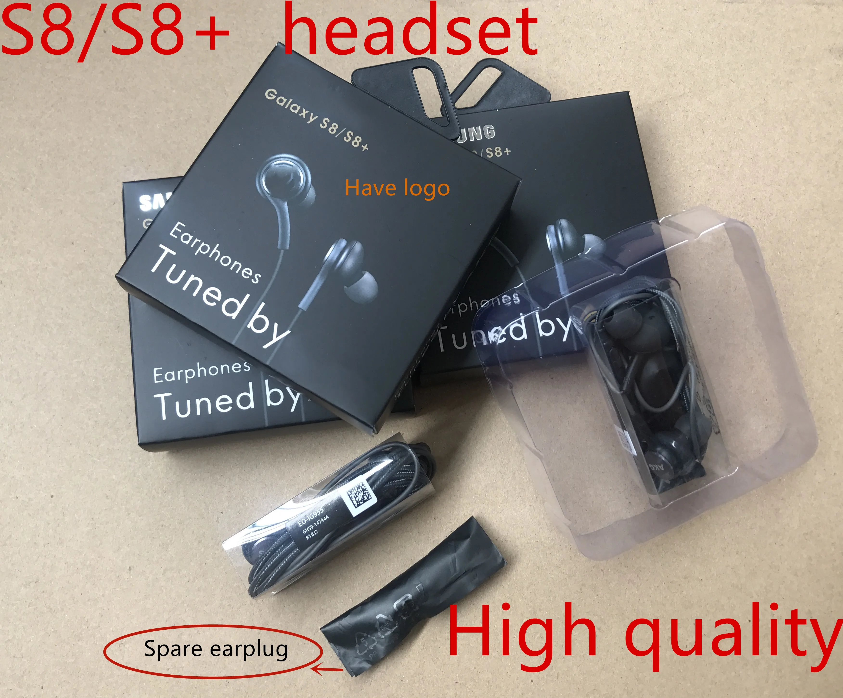 

1:1 Original High quality AA+ headset in ear headphones earphone With Remote Mic for 3.5mm plug EO-IG955 s8 s9 s7 With packaging