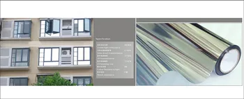 

Sunice Silver Static Cling Window Film Reflective Film Wrap Clear Window Glass Sticker One-way Vision/Heat Reduction Film 1000cm