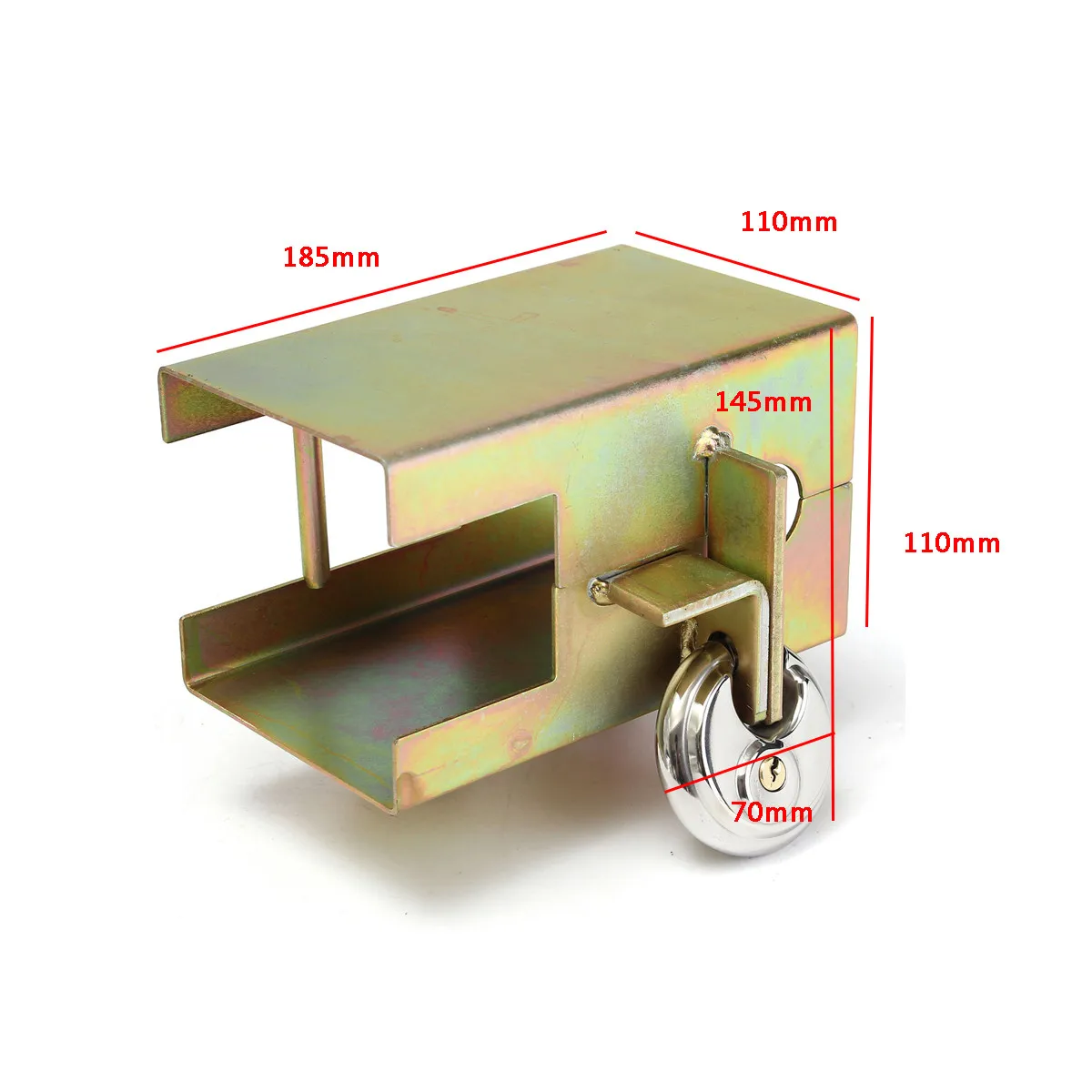 

Universal Metal Trailer Security Lock Tow Anti Theft Lock With 2 Keys