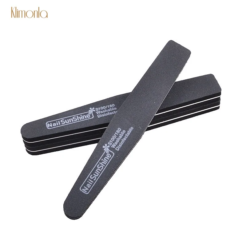 

5pcs Black Nail File UV Gel Sanding Buffing Manicure Pedicure Care Tools 100/180 Nail Buffer for Nail Finger Polish