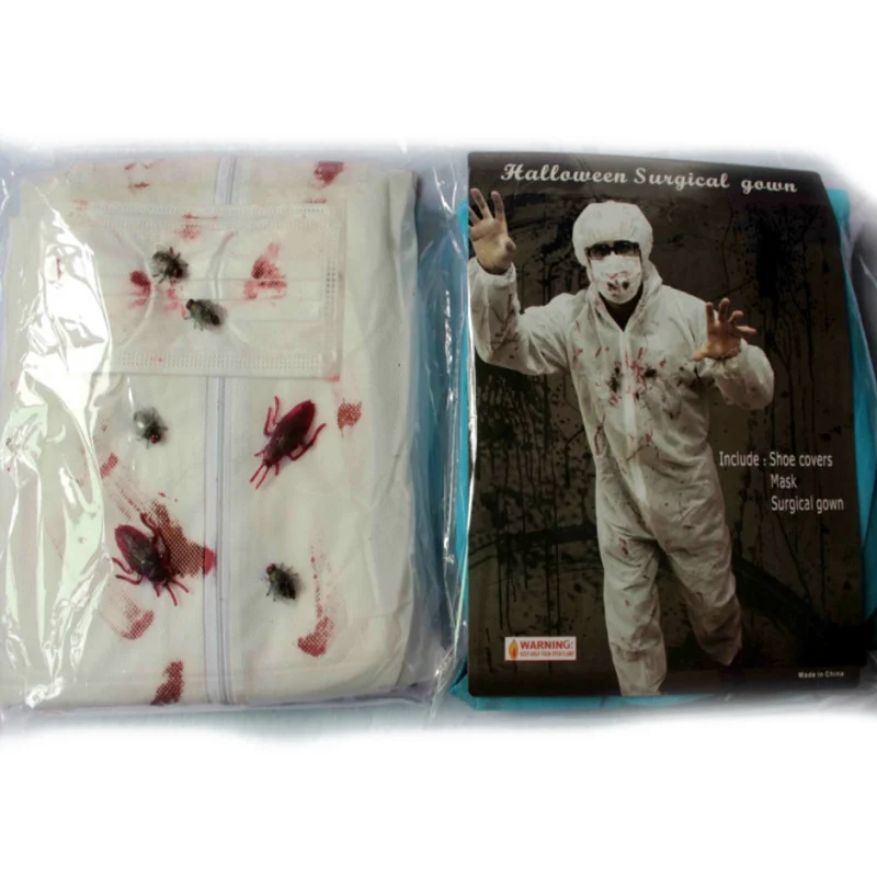 

Halloween Adult Bloody Cloth Doctor Cosplay Horror Killer Character Costumes For Male Cosplay Performance Blood Cosplay Uniform