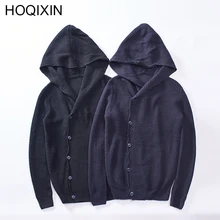 Брендовый свитер мужской отложной воротник однотонный приталенный вязаный мужской s свитера кардиган мужской осенний Модный повседневный Топ Hots 28