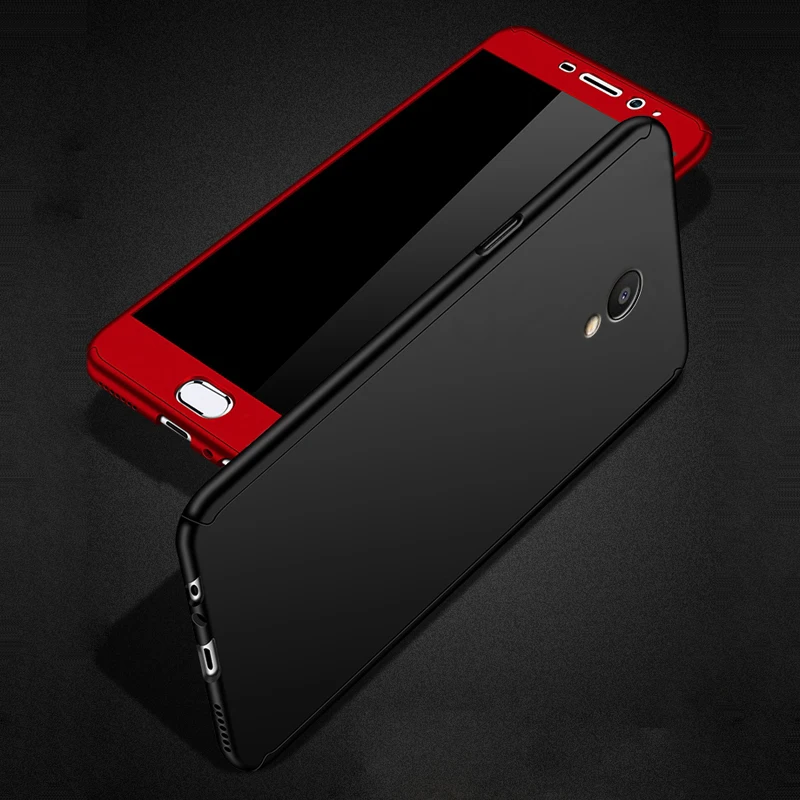M5 Note 360 Degree Full Cover For Meizu M6 M3 note M6S Luxury Hard Plastic Matte Case Pro 7 E2 E3 + Tempered Glass |