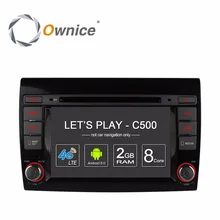Ownice C500 Android Multimedia DVD Video Player for Fiat Bravo 2007 2008 2009 2010 2011 2012 Radio GPS Bluetooth 4G DVR 1024*600
