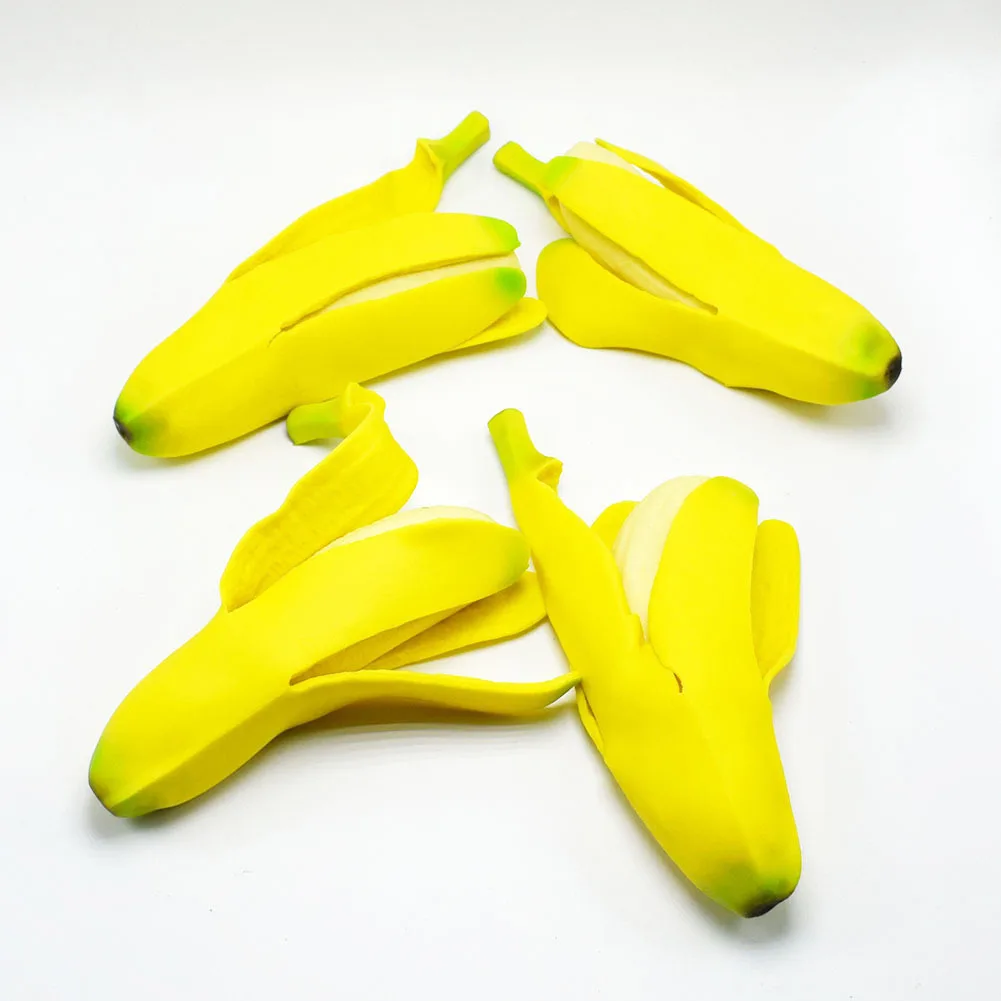 Стиль Реалистичные очистить кожу бананы игрушки шалости моделирование желатин мягкими