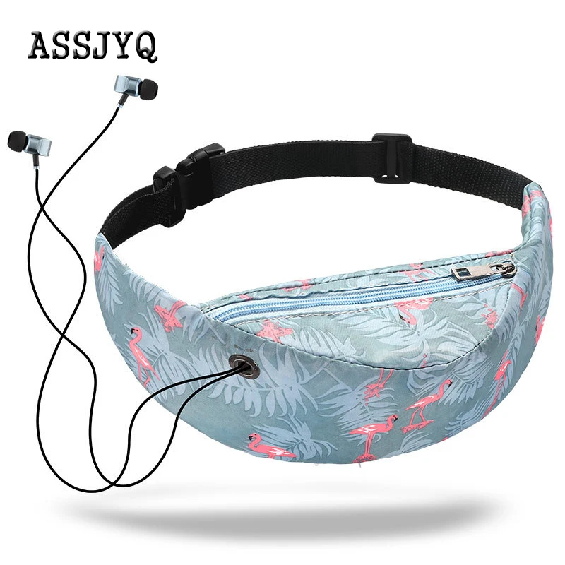 

Unisex printing waist Bag motion fanny pack Hip Belt fashion Crossbody waterproof Phone Bag Waist Pack High capacity packet bags