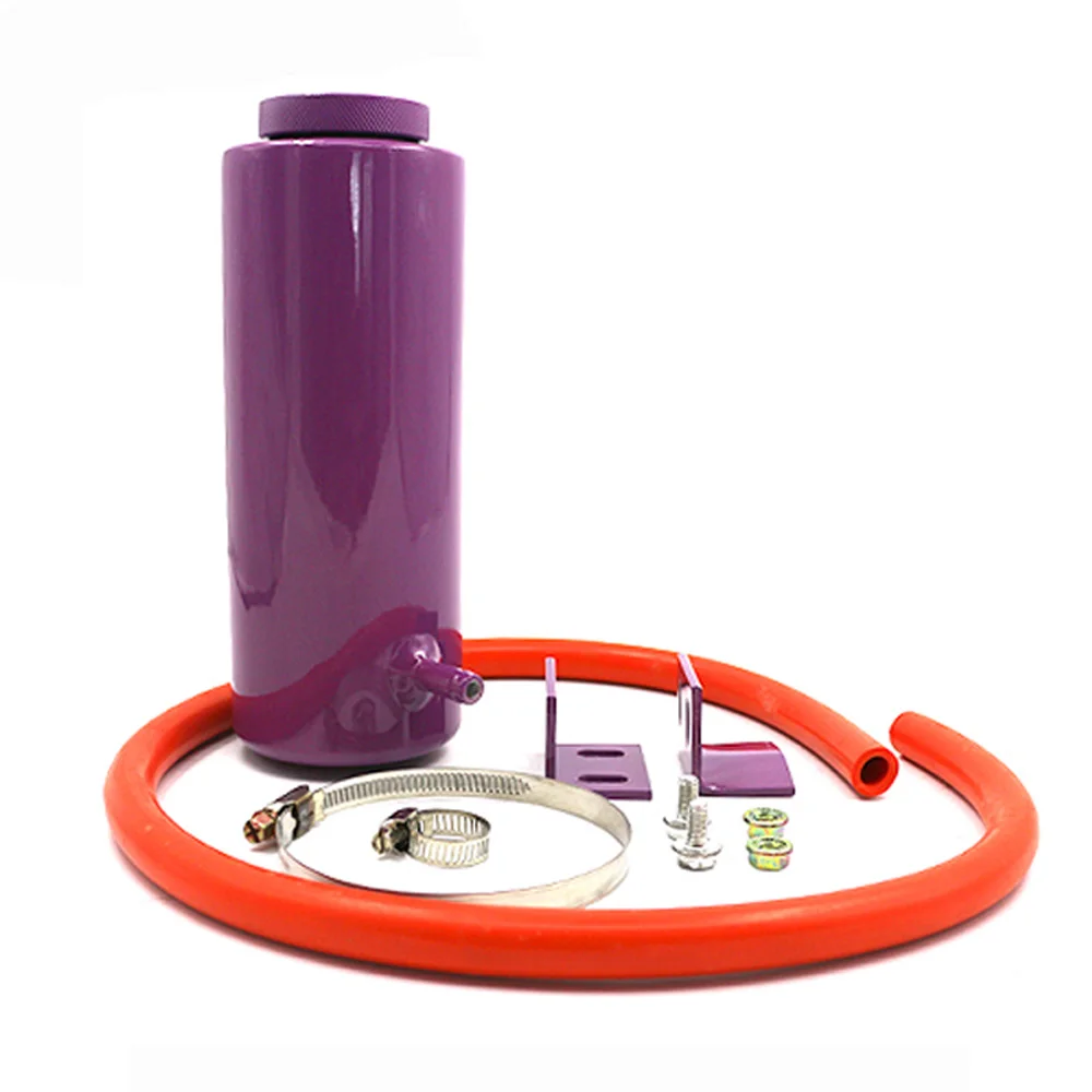 CNSPEED 800 мл радиатор Цилиндр Бак перелива Универсальный охлаждающей жидкости бак для хранения черный синий красный фиолетовый Серебряный YC101142 - Цвет: purpul