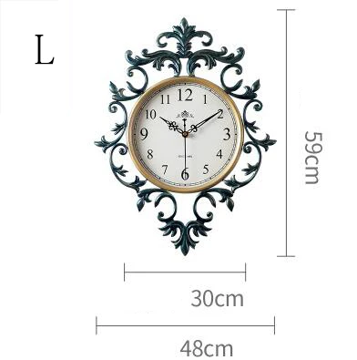 Американские кованые железные настенные часы Настенная роспись украшение гостиничная гостиная настенные часы кварцевые часы настенные подвески для самодеятельного творчества украшения - Цвет: style2--L